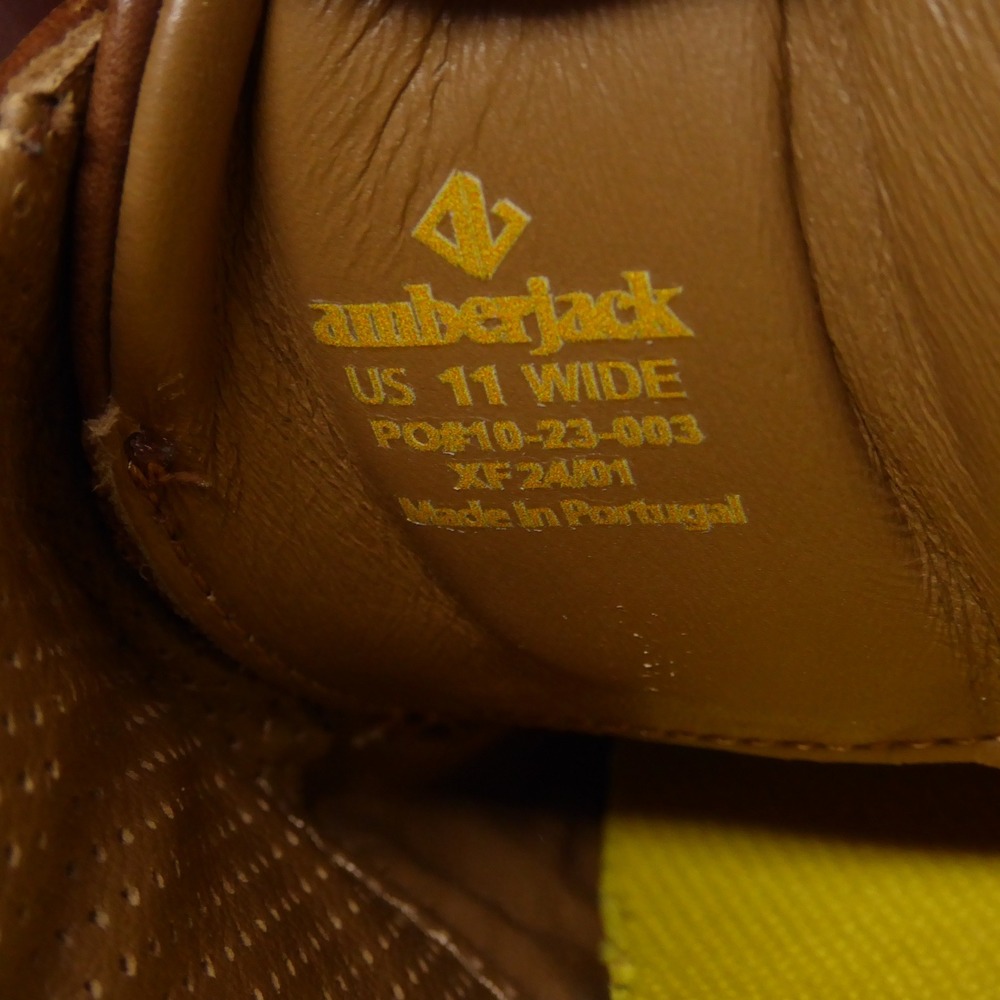 Amberjack Mens The Original Hybrid Derby Shoes Chestnut Brown Leather 11 Wide - Picture 9 of 10